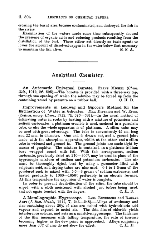 Analytical chemistry