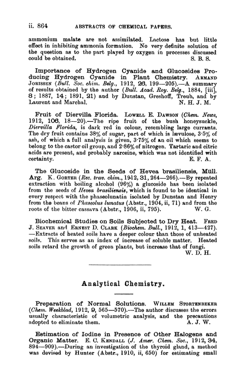 Analytical chemistry