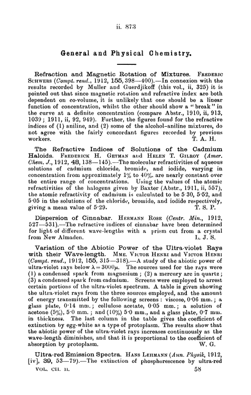 General and physical chemistry