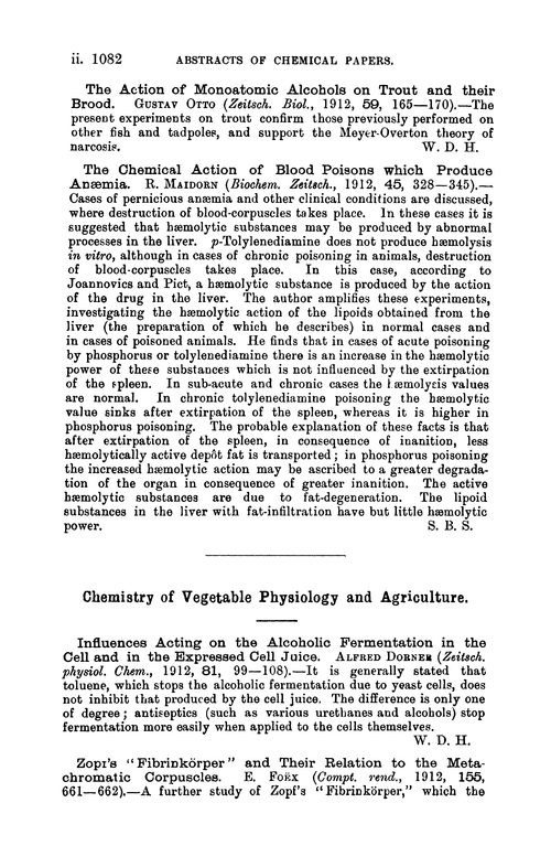 Chemistry of vegetable physiology and agriculture