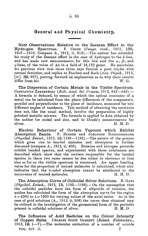 General and physical chemistry