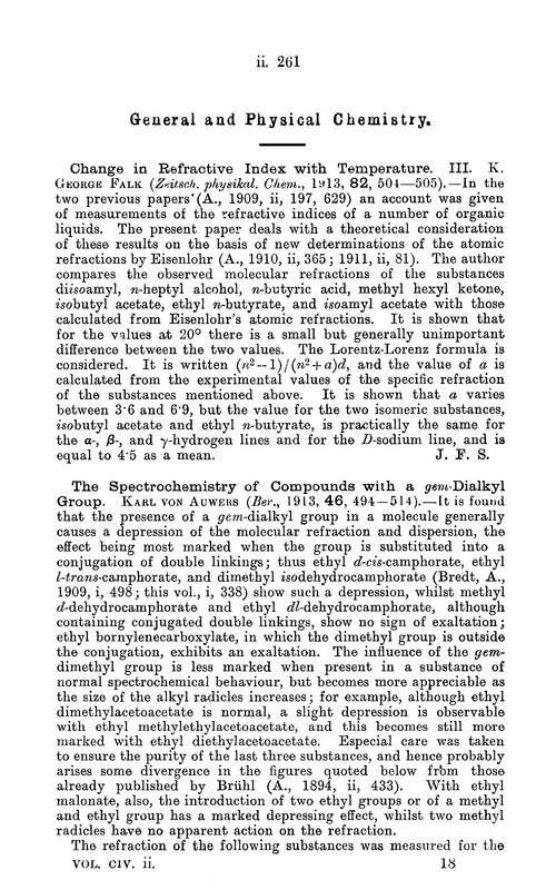 General and physical chemistry