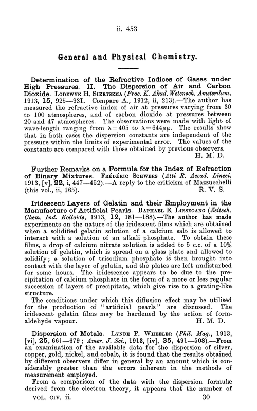 General and physical chemistry