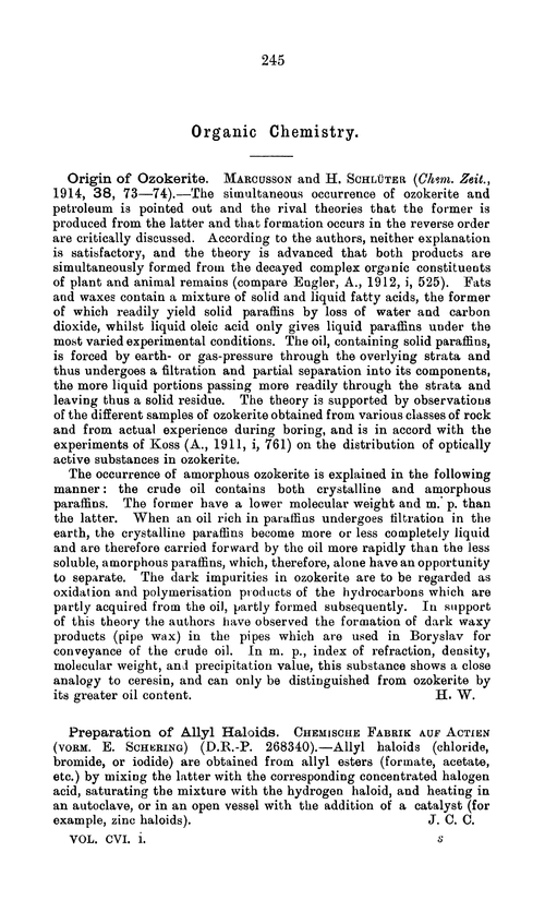 Organic Chemistry Journal Of The Chemical Society Abstracts