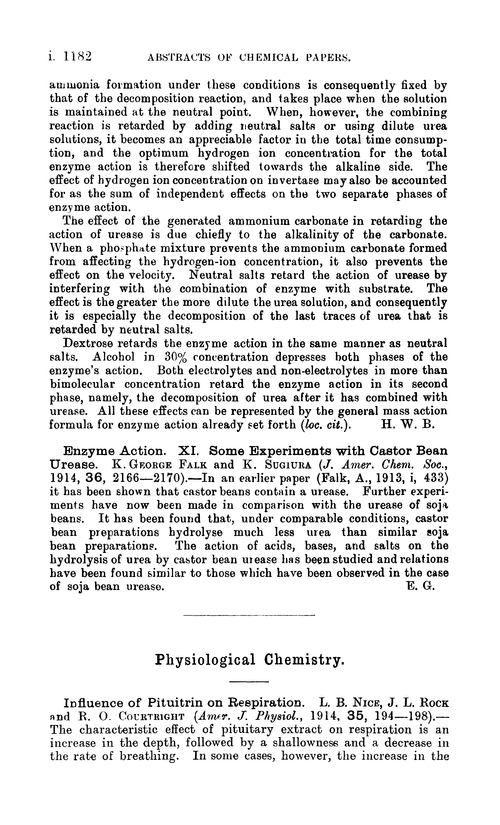 Physiological chemistry