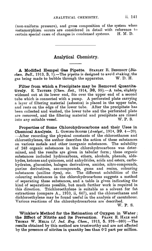 Analytical chemistry