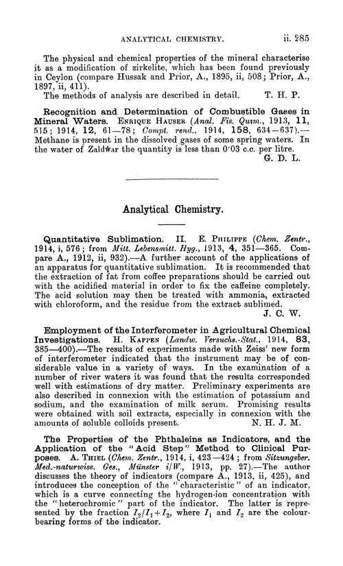 Analytical chemistry