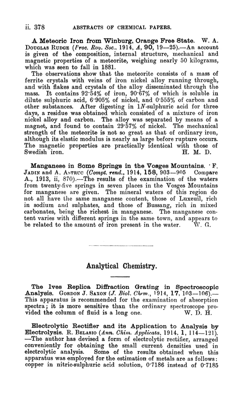 Analytical chemistry