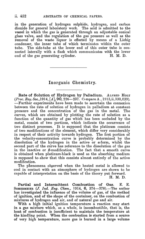 Inorganic chemistry