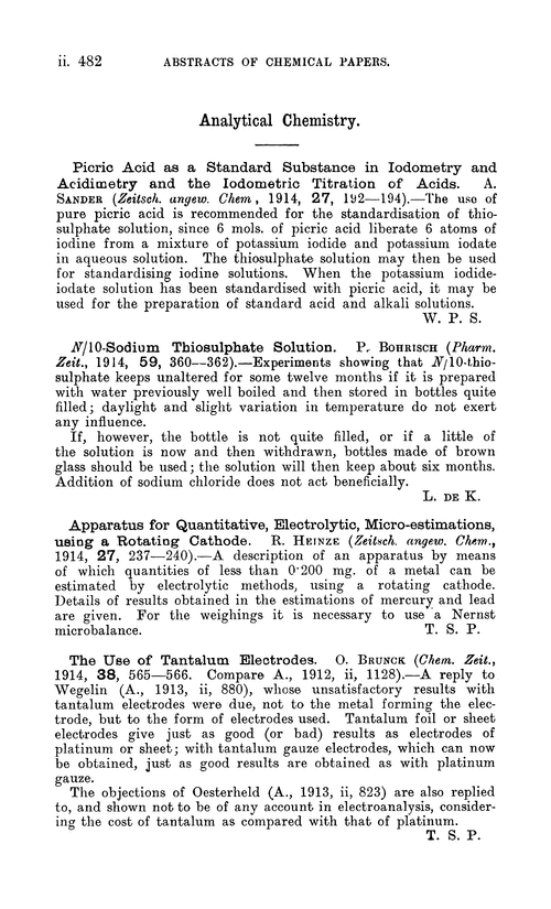 Analytical chemistry