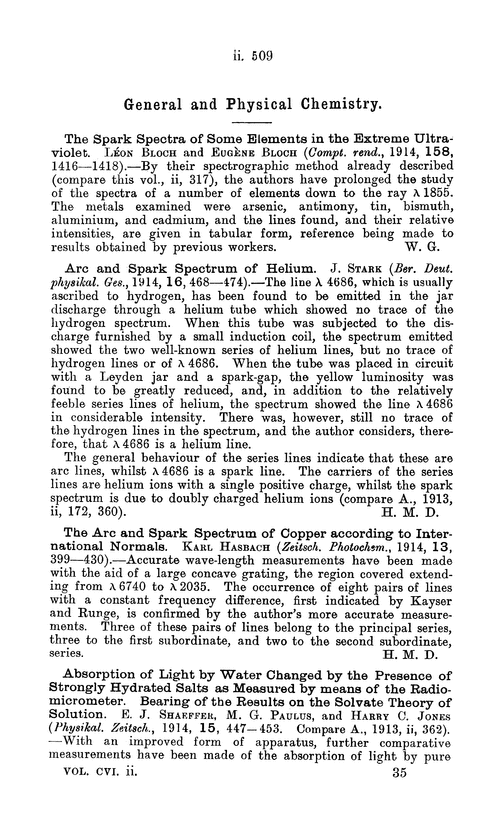 General and physical chemistry