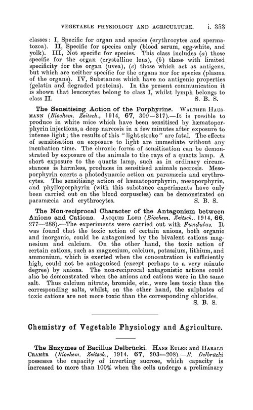 Chemistry of vegetable physiology and agriculture