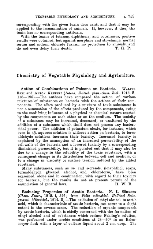 Chemistry of vegetable physiology and agriculture