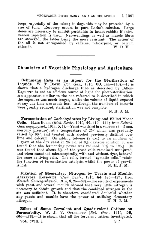 Chemistry of vegetable physiology and agriculture