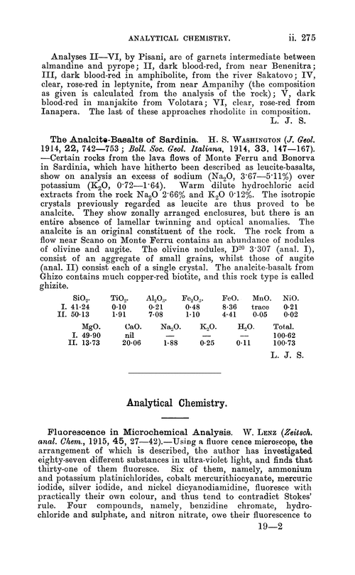 Analytical chemistry