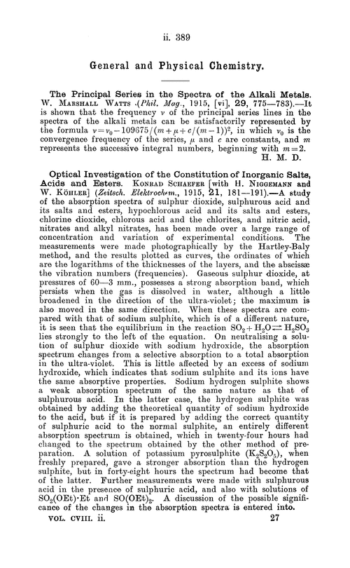 General and physical chemistry