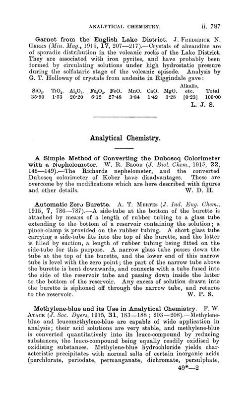 Analytical chemistry