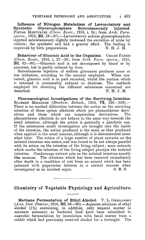 Chemistry of vegetable physiology and agriculture