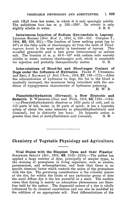 Chemistry of vegetable physiology and agriculture