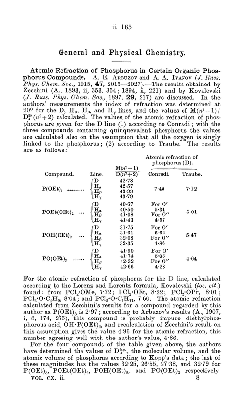 General and physical chemistry
