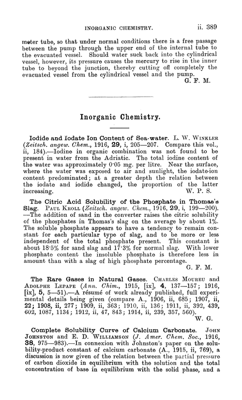 Inorganic chemistry