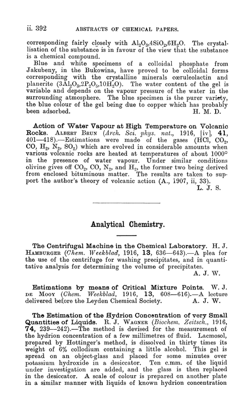 Analytical chemistry