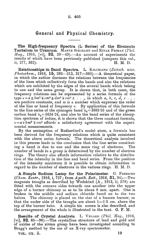 General and physical chemistry