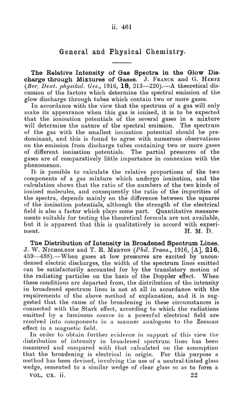 General and physical chemistry