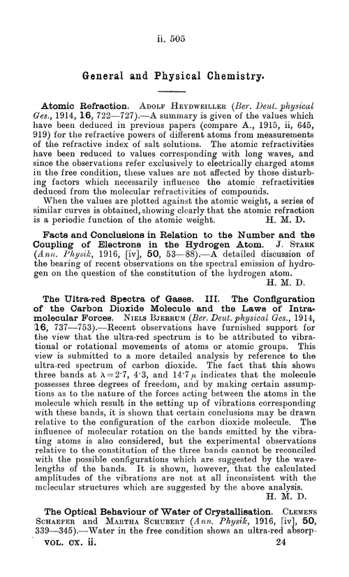 General and physical chemistry