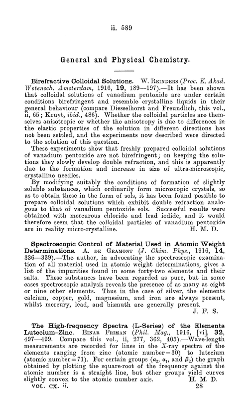 General and physical chemistry
