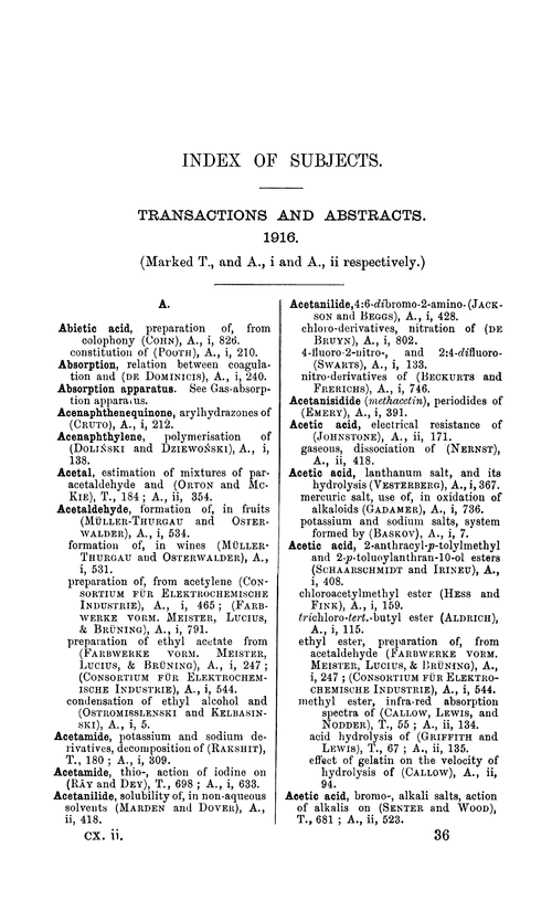 Index of subjects