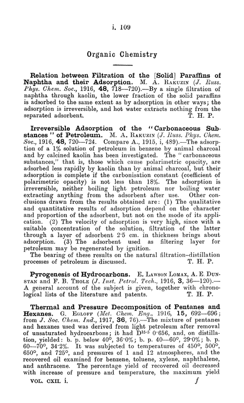 Organic chemistry Journal of the Chemical Society, Abstracts (RSC