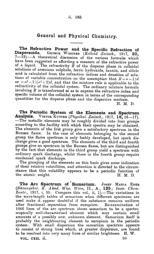 General and physical chemistry