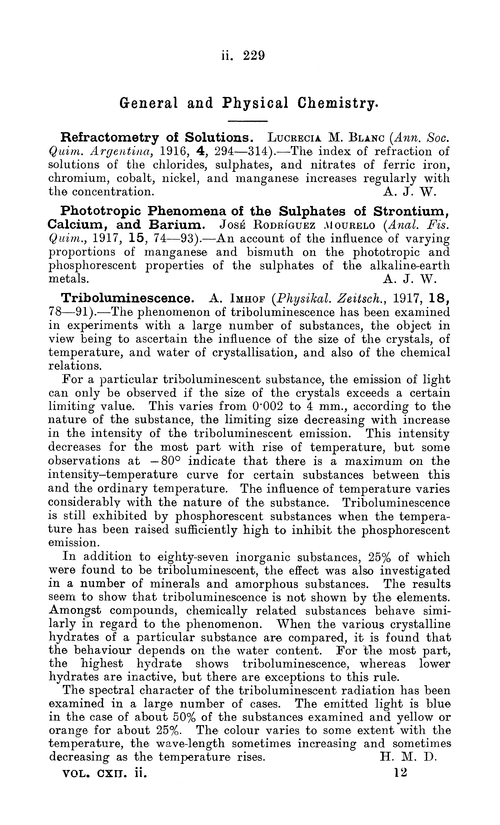 General and physical chemistry