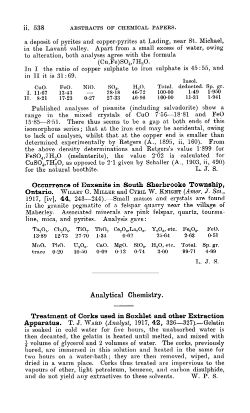 Analytical chemistry