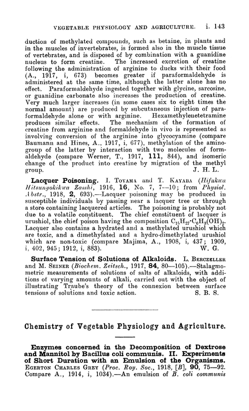 Chemistry of vegetable physiology and agriculture