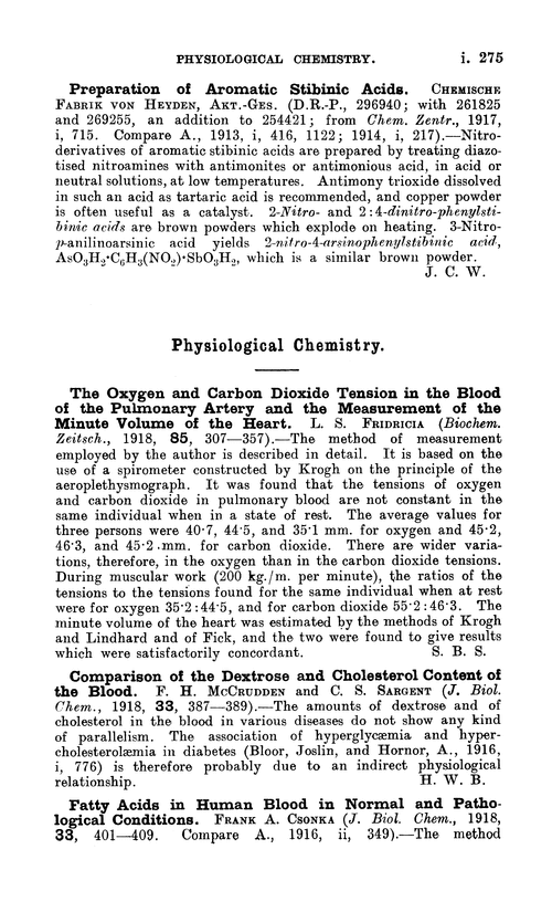 Physiological chemistry