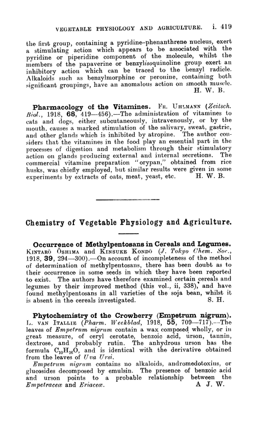 Chemistry of vegetable physiology and agriculture