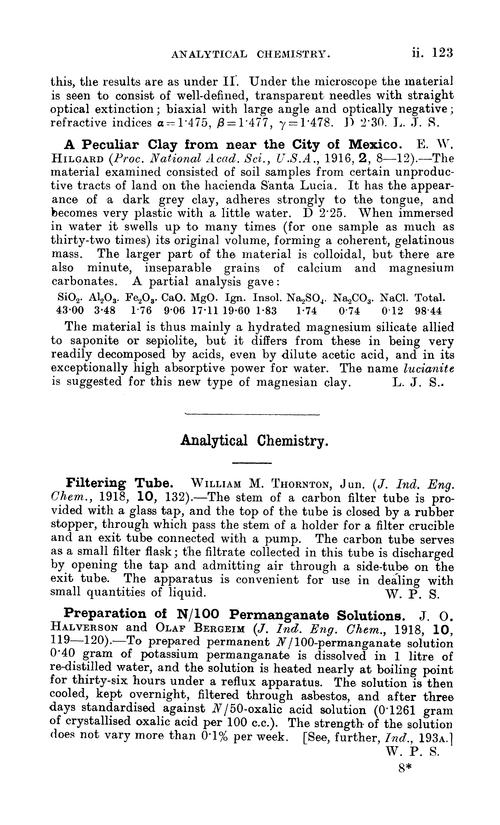 Analytical chemistry