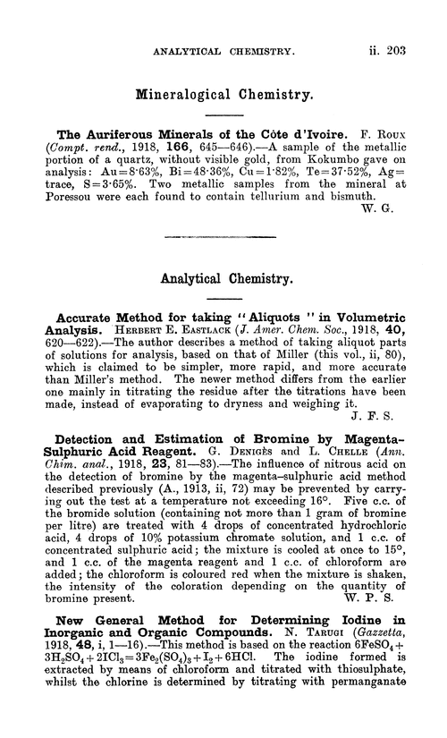 Analytical chemistry