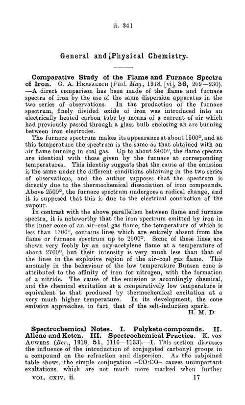 General and physical chemistry