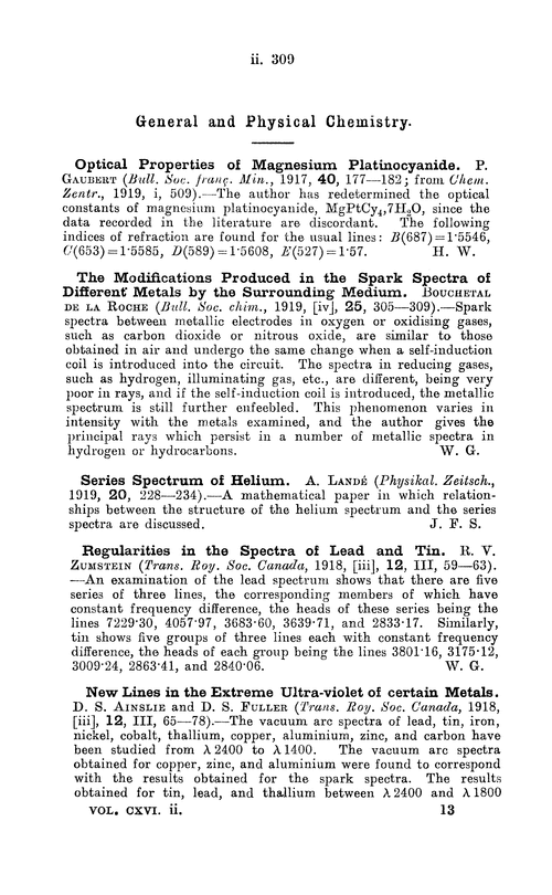 General and physical chemistry