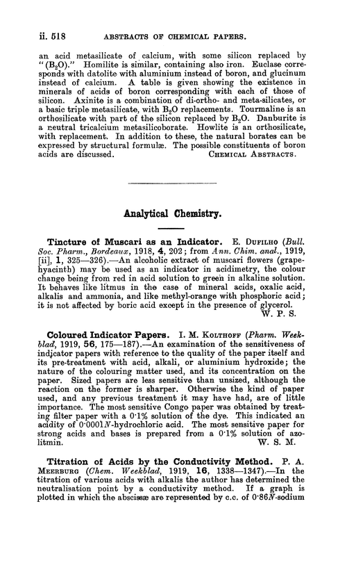 Analytical chemistry