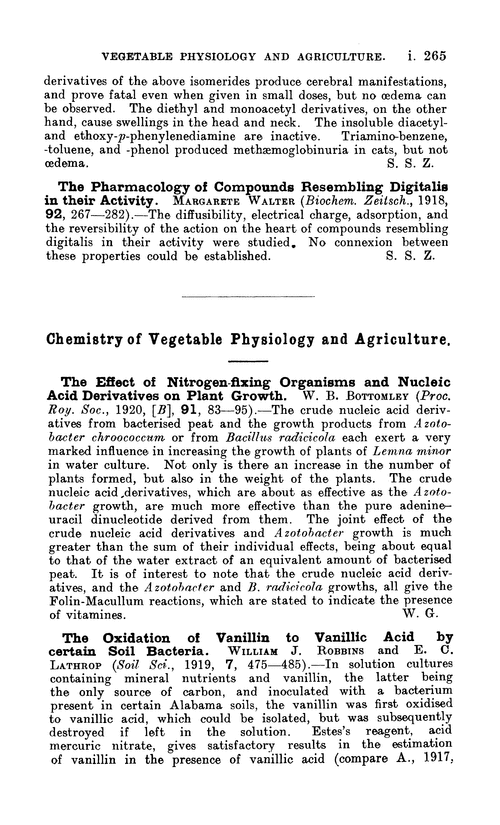 Chemistry of vegetable physiology and agriculture