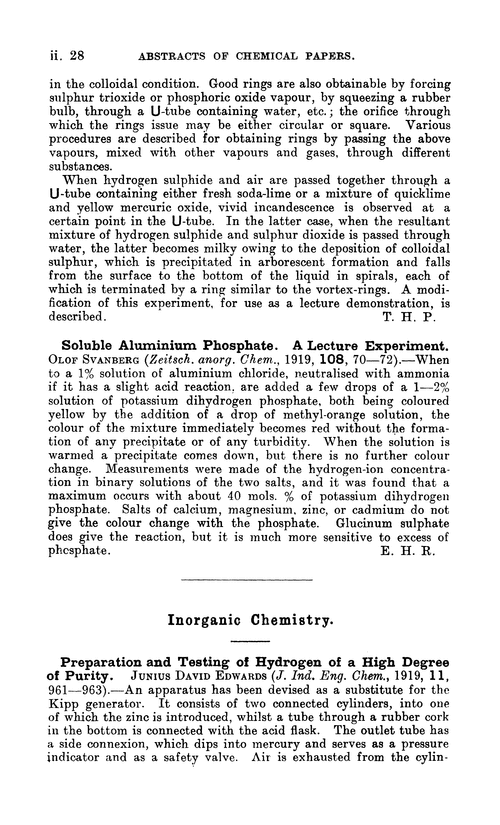 Inorganic chemistry