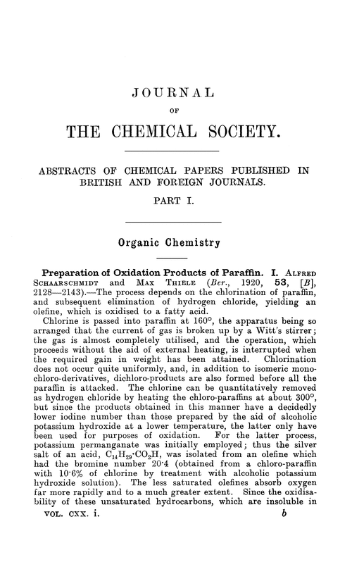 Organic chemistry