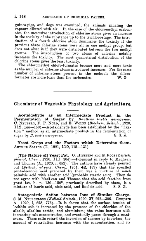 Chemistry of vegetable physiology and agriculture