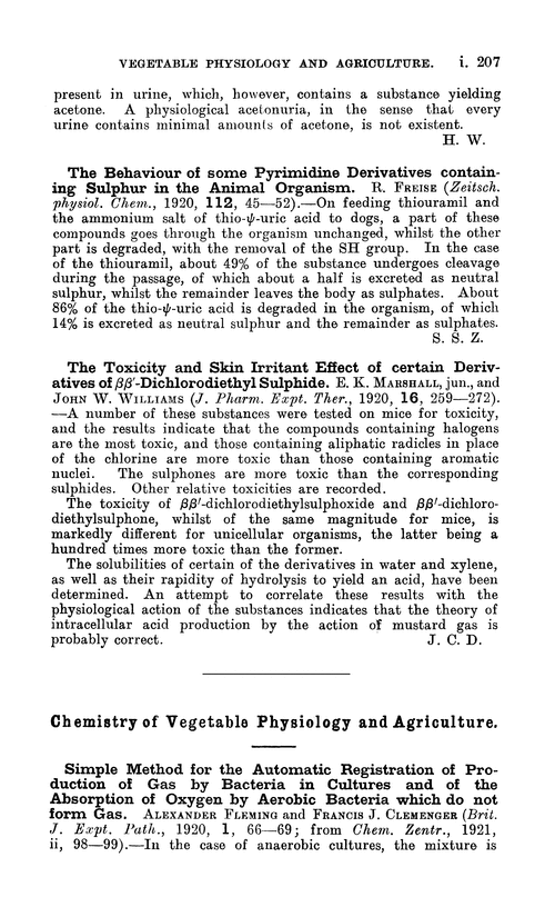 Chemistry of vegetable physiology and agriculture