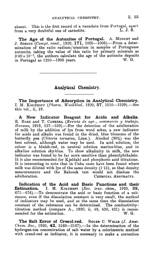 Analytical chemistry