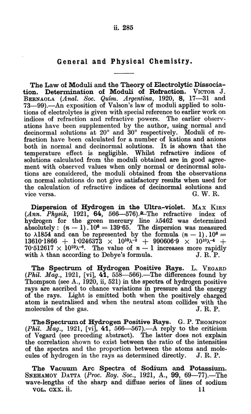General and physical chemistry